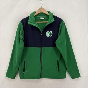 Notre Dame Fighting Irish Jacket Boys Large Green NCAA Football Colosseum Fleece